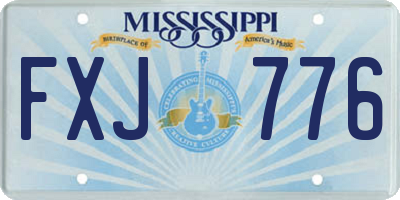 MS license plate FXJ776