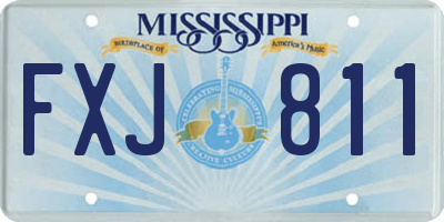 MS license plate FXJ811