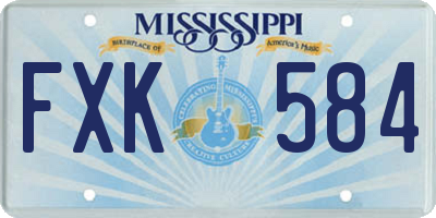 MS license plate FXK584