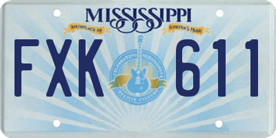 MS license plate FXK611