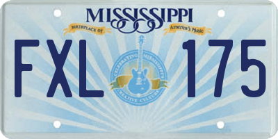 MS license plate FXL175