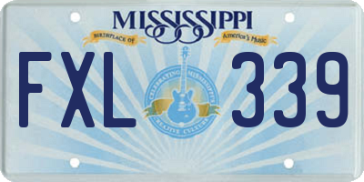 MS license plate FXL339