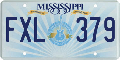MS license plate FXL379