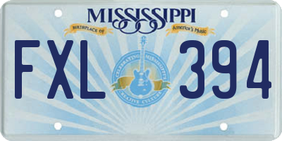 MS license plate FXL394