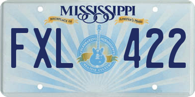 MS license plate FXL422