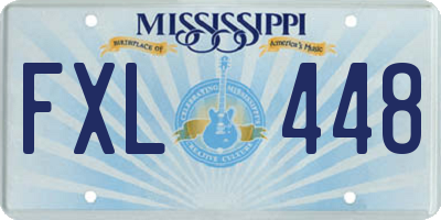 MS license plate FXL448