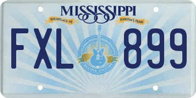 MS license plate FXL899