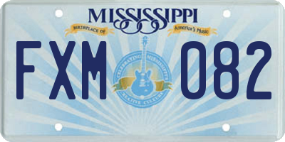 MS license plate FXM082