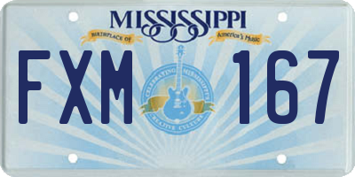 MS license plate FXM167