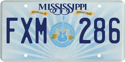 MS license plate FXM286