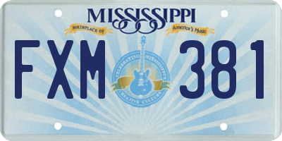 MS license plate FXM381