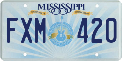 MS license plate FXM420