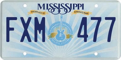 MS license plate FXM477