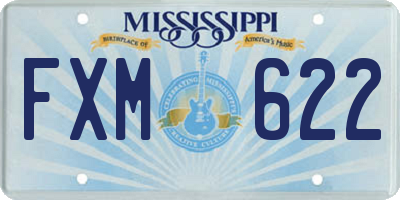 MS license plate FXM622