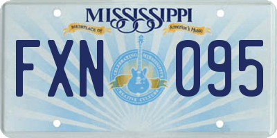 MS license plate FXN095