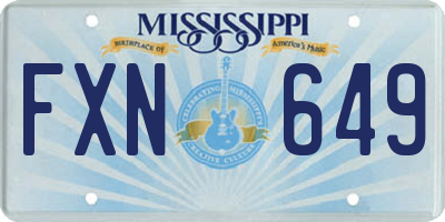 MS license plate FXN649