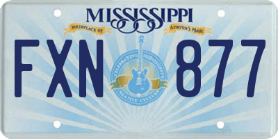 MS license plate FXN877