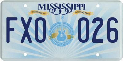 MS license plate FXO026