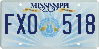 MS license plate FXO518