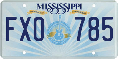MS license plate FXO785