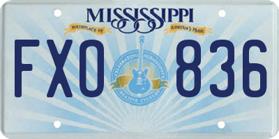 MS license plate FXO836