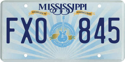MS license plate FXO845