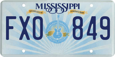 MS license plate FXO849