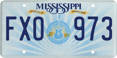 MS license plate FXO973