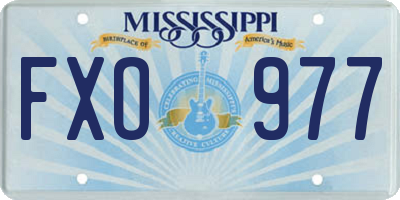 MS license plate FXO977