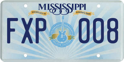 MS license plate FXP008
