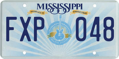 MS license plate FXP048