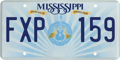 MS license plate FXP159