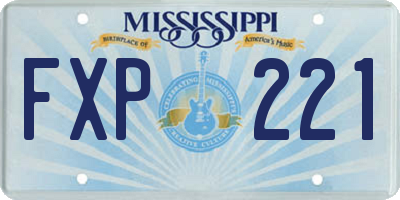 MS license plate FXP221