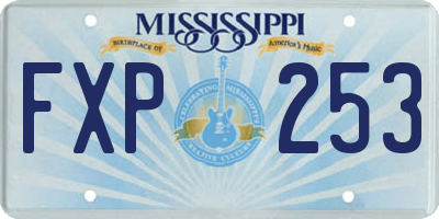 MS license plate FXP253