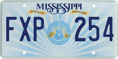 MS license plate FXP254