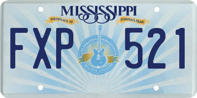 MS license plate FXP521