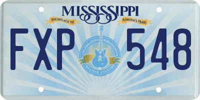 MS license plate FXP548