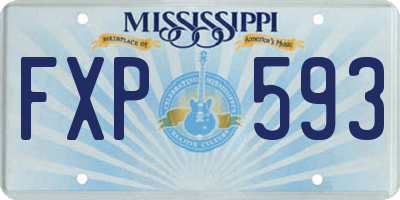 MS license plate FXP593