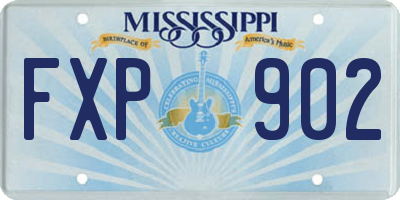 MS license plate FXP902