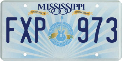MS license plate FXP973