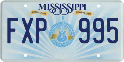 MS license plate FXP995