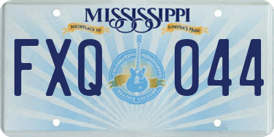 MS license plate FXQ044