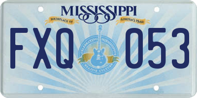 MS license plate FXQ053