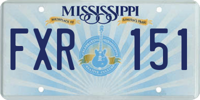 MS license plate FXR151