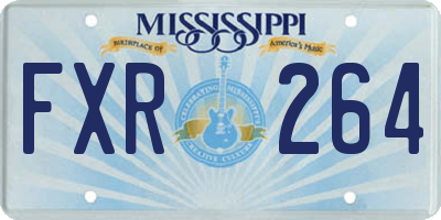 MS license plate FXR264
