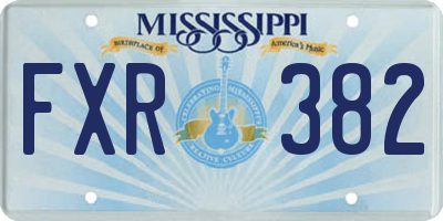 MS license plate FXR382