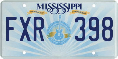 MS license plate FXR398