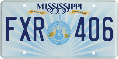 MS license plate FXR406
