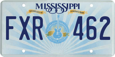 MS license plate FXR462