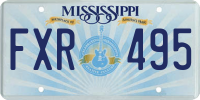 MS license plate FXR495